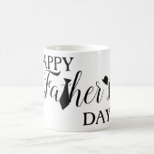 白い黒いネクタイの台本Happy Father's Day コーヒーマグカップ (中央)