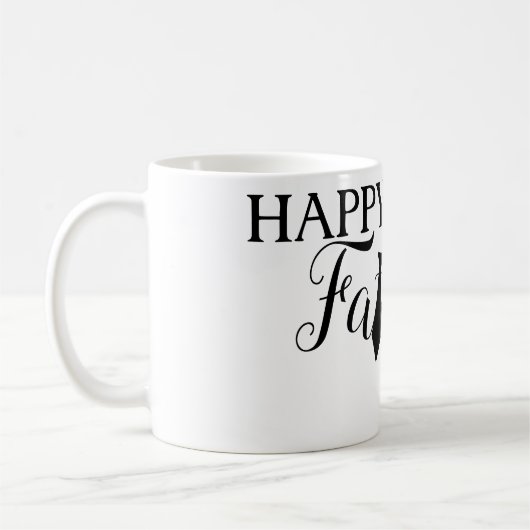 白い黒いネクタイの台本Happy Father's Day コーヒーマグカップ (左)