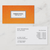 白い黒いフレーム/テキスタイルグラデーション 名刺 (正面/裏面)