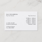 白い黒いフレーム/テキスタイルグラデーション 名刺 (裏面)