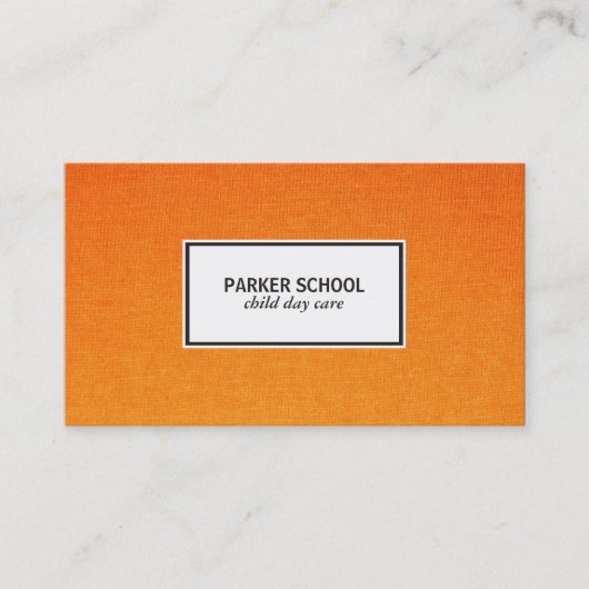 白い黒いフレーム/テキスタイルグラデーション 名刺 (正面)