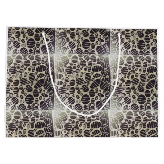 白い黒い八重模様が人生を変える ラージペーパーバッグ (裏面)