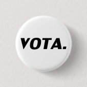 白い黒い政スペインの治的なVotaのモダン投票 缶バッジ (正面)