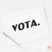白い黒い政スペインの治的なVotaのモダン投票 長方形シール (封筒)