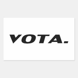 白い黒い政スペインの治的なVotaのモダン投票 長方形シール