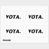 白い黒い政スペインの治的なVotaのモダン投票 長方形シール (シート)