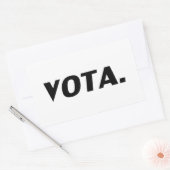 白い黒い政スペインの治的なVotaのモダン投票 長方形シール (封筒)
