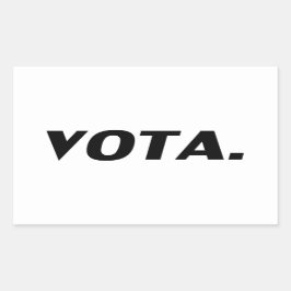白い黒い政スペインの治的なVotaのモダン投票 長方形シール