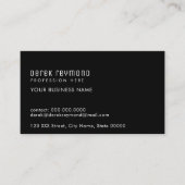 白い黒が横に並離れんだエレガント。 名刺 (正面)