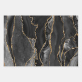 白い黒とアイボリー酸 ラッピングペーパーシート (正面3)