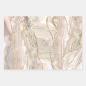 白い黒とアイボリー酸 ラッピングペーパーシート (正面3)