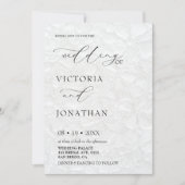 白い黒のオールインワンエレガント 招待状 (正面)