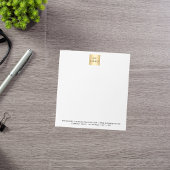 白い黒のビジネスロゴ ノートパッド