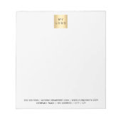 白い黒のビジネスロゴ ノートパッド (正面)