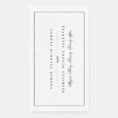 白い黒のフォーマル書道のエレガント枠 (正面)