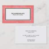 白い黒のフレーム絵を描/テクスチャ(Guava) 名刺 (正面/裏面)