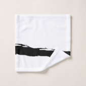 白い黒の抽象芸術 バスタオルセット (ウォッシュタオル)