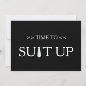 白い黒の背景を正しく設定する時間 招待状 (正面)