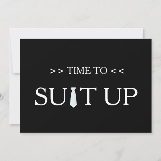 白い黒の背景を正しく設定する時間 招待状 (正面)