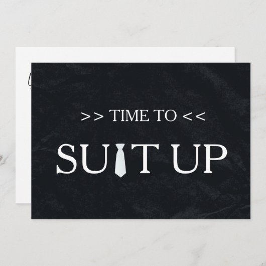 白い黒の背景を正しく設定する時間 招待状 (正面/裏面)