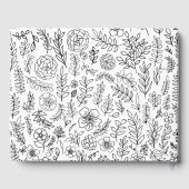 白い黒の花のパタ結婚ーン ゲストブック (裏面)