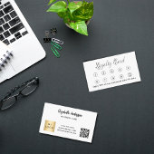 白い黒のqrコードロ企業のゴ ロイヤリティカード