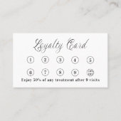 白い黒のqrコードロ企業のゴ ロイヤリティカード (正面)