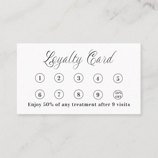 白い黒のqrコードロ企業のゴ ロイヤリティカード (正面)