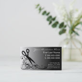 白い黒は名刺毛の切断の衰退します 名刺 (スタンド正面)