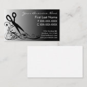 白い黒は名刺毛の切断の衰退します 名刺 (正面/裏面)