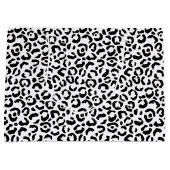 白い黒ヒョウ印刷 ラージペーパーバッグ (正面)