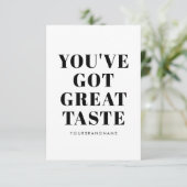 白い黒得の素晴らし味感謝していは サンキューカード (スタンド正面)