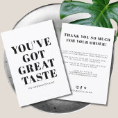 白い黒得の素晴らし味感謝していは サンキューカード