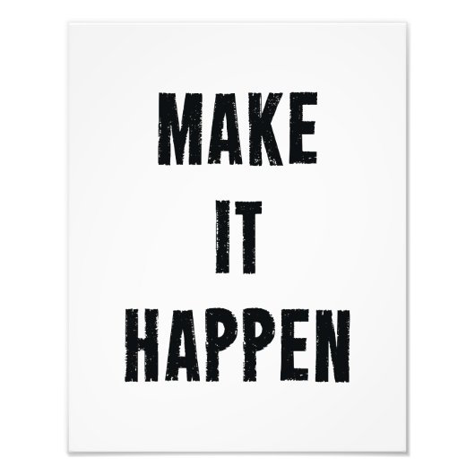 白い黒感動的色に フォトプリント (正面)