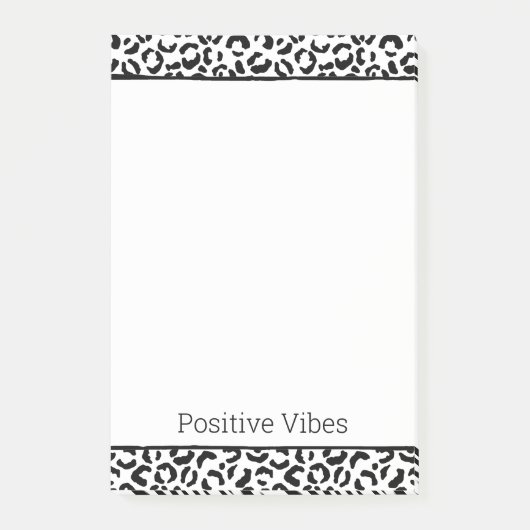 白い黒豹紋 ポストイット (正面)