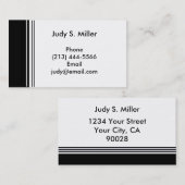 白い黒 名刺 (正面/裏面)