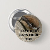 白い鼻シンドロームボタン 缶バッジ (正面&裏面)