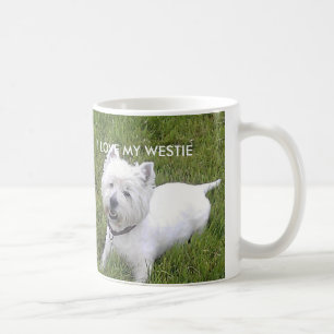 白い11ozクラシックで白いWestieのマグ コーヒーマグカップ