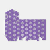 白い3-d雪、カスタマイズ可能な背景 フェイバーボックス (折り畳みなし)