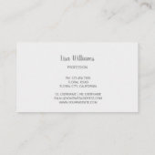 白い3Dシンプル花 名刺 (裏面)