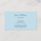 白い3Dシンプル花 名刺 (裏面)