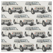 白い4X4トラックの生地 ファブリック (見本)