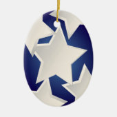 白い5つ セラミックオーナメント (正面)