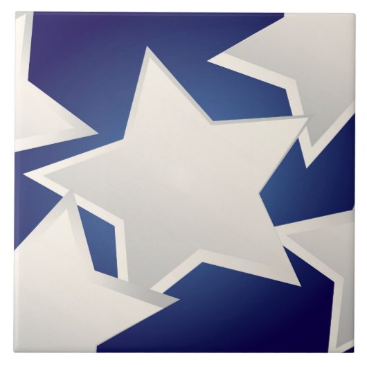 白い5つ タイル (正面)