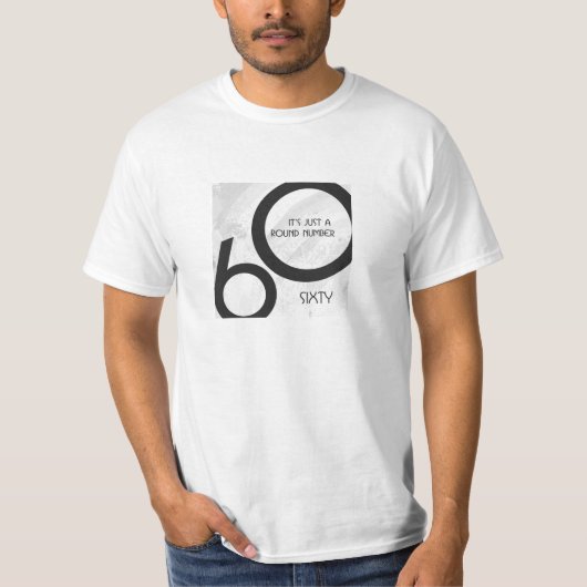 白い60歳の誕生日 Tシャツ (正面)