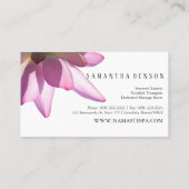 白い©の軽い|ピンクのはすの花 名刺 (裏面)