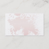 白い（ばちゃばちゃ）跳ねるのピンク-ビジネス 名刺 (裏面)