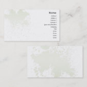 白い（ばちゃばちゃ）跳ねるの緑-ビジネス 名刺 (正面/裏面)