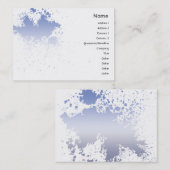 白い（ばちゃばちゃ）跳ねる- Cubbyの青 名刺 (正面/裏面)