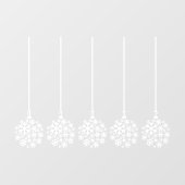 白い_束の5枚の窓がくっついている雪片球 ウィンドウサイン (シート)